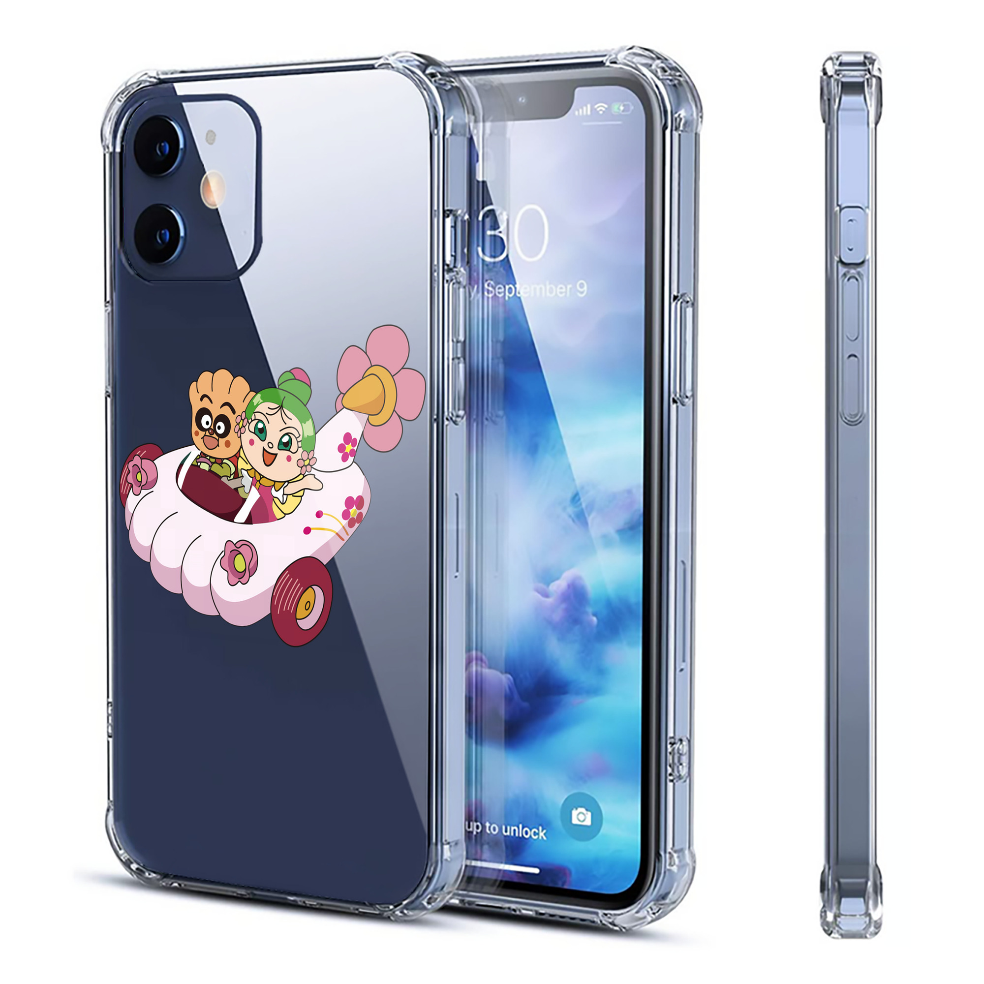 （画像用） アンパンマン Anpanman 【iPhone 12シリーズ対応】透明スマホケース（クリアソフトケース）